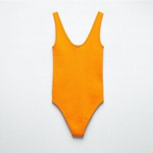 ZARA limitless ribbed bodysuit